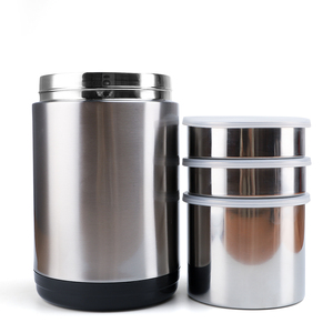 Grande capacité multicouche portative de récipient de nourriture de boîte à lunch en acier inoxydable à double couche pot de Nourriture isolé sous vide - Product Image 4