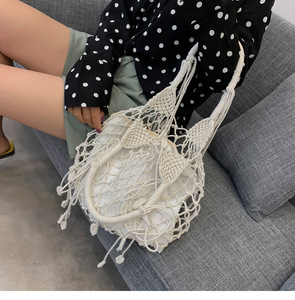 Popular de Macrame hecho a mano bolso de embrague playa neto hombro bolsa - Product Image 4