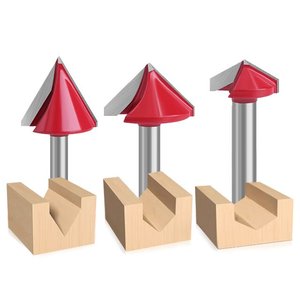 カスタマイズ可能な90度3D V字型ナイフコンピュータ彫刻木工用フライスカッターODM & OEMウッドドリルビットプロジェクト - Product Image 1