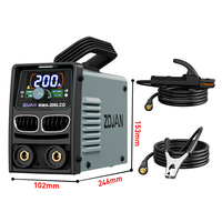ZOJAN Nouvelle soudeuse portable à onduleur LCD anti-adhésive MMA IGBT avec moteur DC pour la construction et l'usage domestique
