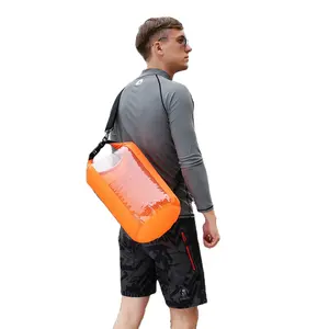 Beliebter orange ultraleichter 500d PVC 10l wasserdichter Packs ack zum Segeln Kajakfahren