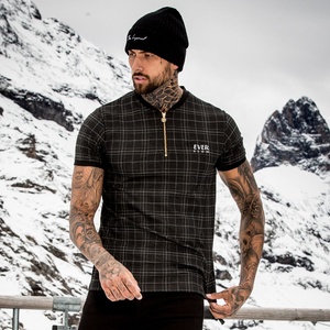 Venta al por mayor de los hombres con estilo 3/4 cremallera cuello camisetas con logotipo personalizado y diseño impreso patrón impermeable característica - Product Image 3