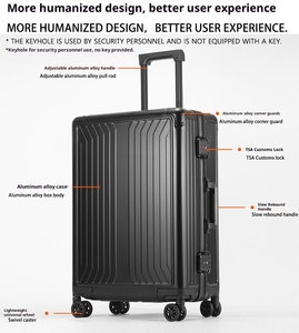 Ensemble <span class=keywords><strong>de</strong></span> valises professionnelles haut <span class=keywords><strong>de</strong></span> gamme 2025 en aluminium, étanches, souples, à roulettes, trois pièces (20/24/29 pouces) – Vente en gros - Product Image 3