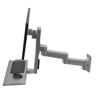 Meisonic Plateau de clavier multifonctionnel LED T8-MA02KB Solution de montage de moniteur en alliage d'aluminium de haute qualité VESA à 90 degrés