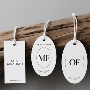 Mới đến tùy chỉnh hai lớp giấy treo thẻ giá thấp chất lượng cao Thiết kế thời trang giấy treo thẻ cho hàng may mặc - Product Image 3