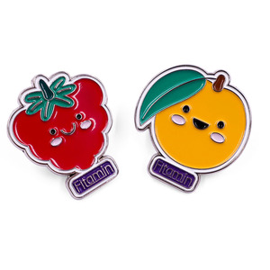 Broche de Fruta de Dibujos Animados con Forma de Plátano, Granada, Cereza, Fresa y Naranja, Pin de Esmalte, Insignia de Metal, Broches para Mujer - Product Image 2