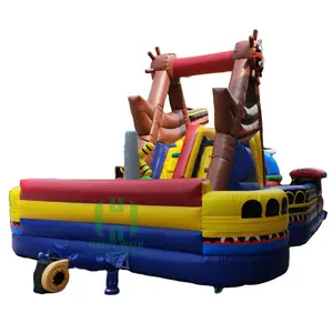 Vui Tàu Cướp Biển Đầy Màu Sắc Inflatable Lâu Đài Bouncy Cho Trẻ Em Bé Nhảy Lâu Đài Inflatable
