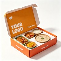 Boîte d'emballage pour riz à emporter, écologique et personnalisée, boîte en papier recyclable pour poulet frit, boîte pliable pour l'emballage alimentaire des restaurants