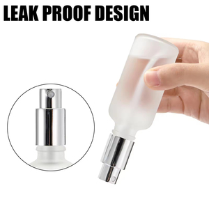 50ml Silver Frosted Glass <b>Spray</b> <b>Bottle</b> for Essential Oils Frosted <b>Empty</b> Perfume Atomizer Dropper Refillable Fine Mist Carton - Product Image 2