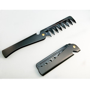 Thép Không Gỉ Xử Lý Nhựa Lược Răng Lật Lược Lớn Răng Rộng Người Đàn Ông Của Kết Cấu Tóc Lược Tùy Chỉnh Trong Màu Sắc Và Logo - Product Image 1