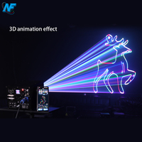 10W RGB Vollfarbige 3D-Animations-Laserbeleuchtung - DMX512/APP/Bluetooth-Steuerung für Bühne, Hochzeit, Club