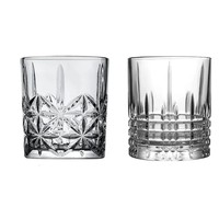 Vente en gros 340 ml 375 ml Tasse en verre gaufré transparente de style classique