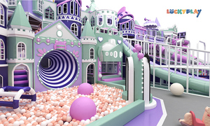 Parque Infantil Interior para Niños con <span class=keywords><strong>Torres</strong></span> <span class=keywords><strong>de</strong></span> Toboganes Múltiples Estilo Castillo y Estructuras <span class=keywords><strong>de</strong></span> Juego Elevadas <span class=keywords><strong>de</strong></span> Plástico a Gran Escala - Product Image 6