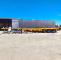 Châssis de conteneur en acier personnalisable de 20 à 40 pieds de long, semi-remorque à 3 essieux, tracteur, charge utile maximale de 60 tonnes, camion Howo à ressorts mécaniques