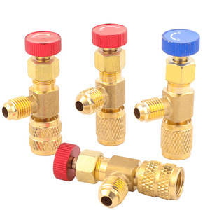 Válvula de seguridad para carga de refrigerante de aire acondicionado, 1/4 pulgadas, gas a temperatura normal, para técnicos de refrigeración R410 R22 - Product Image 1