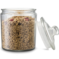 Pots de cuisine en verre ronds sans plomb Offre Spéciale Conteneur de stockage des aliments à biscuits Bocal en verre hermétique