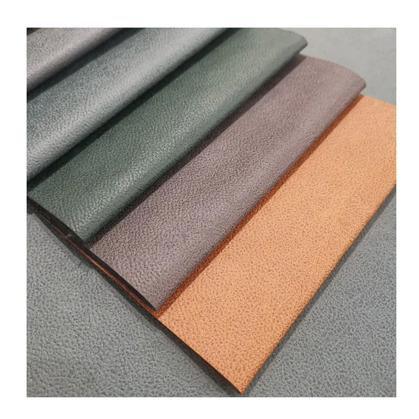 Tecnológico de tecido do mobiliário folhas de couro falso preto design de tecido