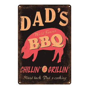 Meilleure vente <span class=keywords><strong>Plaque</strong></span> décorative en métal antique pour barbecue, enseignes rétro en métal, enseignes en étain pour la décoration de jardin et de cour - Product Image 4