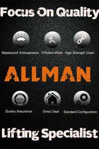 Para ALLMAN, polipasto de cadena eléctrico tipo ER de alta calidad de 5 toneladas y 7,5 toneladas con freno magnético lateral, polipasto de Metal de nueva construcción - Product Image 4