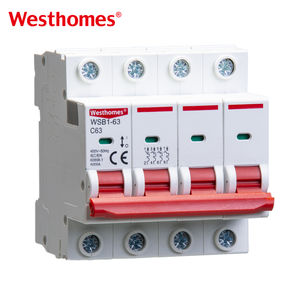 Disjoncteur miniature 4P AC de qualité supérieure, unipolaire, type rail DIN, C10 25A 32A 40A 63A CB MCB 50A, courant nominal - Product Image 1