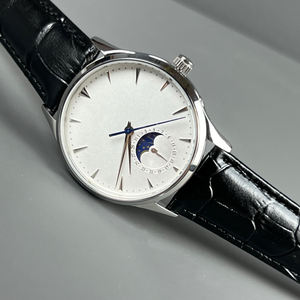 Montre mécanique pour homme ultra-fine avec mouvement ultra-plat, petit cadran, fonctions calendrier et phases de lune - Product Image 3