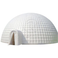 Tente hermétique gonflable de château blanc de maison de rebond avec des lumières de LED Tentes gonflables populaires pour des soirées en vente