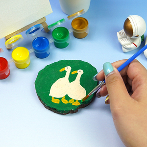 Ensemble de peinture <span class=keywords><strong>gouache</strong></span> 6 couleurs avec pinceau, parfait pour les enfants, peinture artistique non toxique pour les loisirs créatifs, fournitures scolaires, vente en gros - Product Image 4