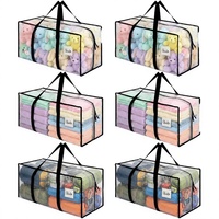 Sacs de rangement portables ClearSpace surdimensionnés, résistants à la poussière, lavables, en PP, pliables, capacité de 50 livres, pour le salon, le déménagement