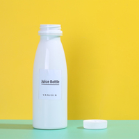 Bouteilles rondes en PET personnalisées avec logo pour lait, jus et yaourt, col de 38 mm, impression sérigraphique pour whisky, soda et boissons énergisantes