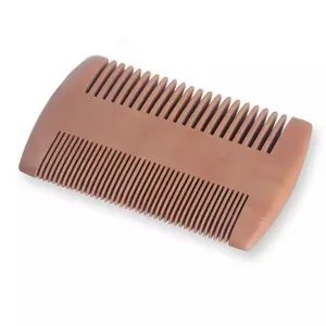 Hot sale cheap personalized custom small wooden hair wide tooth lice comb mens beard pocket comb