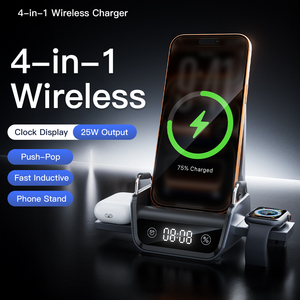 Nuevo Producto en Dropshipping: Soporte Magnético <span class=keywords><strong>para</strong></span> Teléfono Inteligente con Cargador Inalámbrico 4 en 1 de 25W con Pantalla de Reloj de 15W <span class=keywords><strong>para</strong></span> <span class=keywords><strong>iPhone</strong></span> - Product Image 2