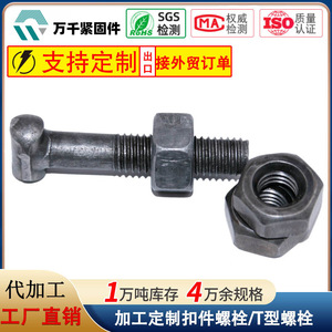Wanqian Fasteners T-Head Bolt M12 Fully Threaded 4.8 Grade Custom Length Fastener - Product Image 5