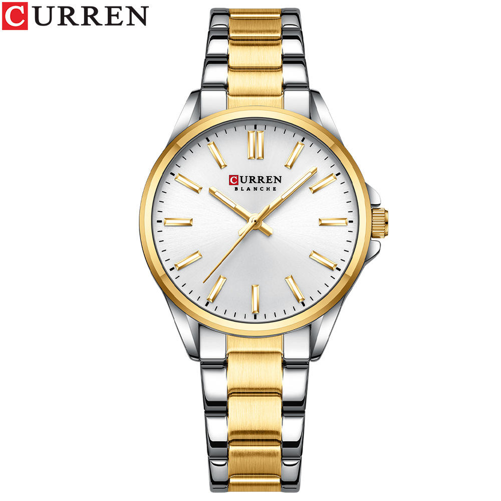 Curren 9090 Couple Watch Stylish Stainless Steel
