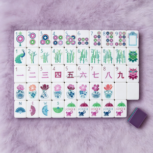 Mahjong Personnalisé Américain de Luxe Moderne, Ensemble de Voyage Violet, 160 Pions Gravés, 4 Couches, Portable, pour Divertissement et Fêtes, en Acrylique - Product Image 5