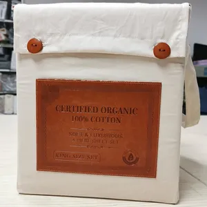 luxury 100% organic Cotton Bed Sheet Set Organic Bedding Set Egyptian Cotton duvet cover set