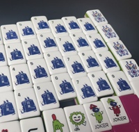 Juego de Mahjong Acrílico Rosa en Oferta, Fichas de Mahjong Americanas de Lujo para Divertirse Jugando Mahjong