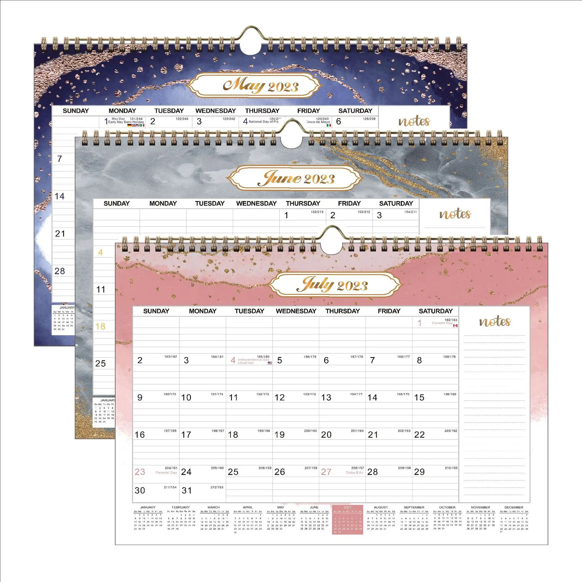 Escritorio mensual grande floral personalizable o planificador de calendario de pared almohadilla secante de planificación gigante grande