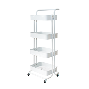 Estante de Almacenamiento Portátil Multinivel para el Hogar, Estante de Almacenamiento de Cocina <span class=keywords><strong>con</strong></span> <span class=keywords><strong>Ruedas</strong></span>, Estante de Almacenamiento <span class=keywords><strong>con</strong></span> Pasamanos - Product Image 3