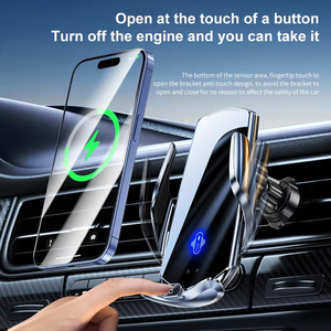Soporte para Teléfono con Sensor Automático Q15, Cargador para Auto, Carga Inalámbrica de 15W, Sensor Triple Inteligente y Soporte Magnético para IOS y Android - Product Image 5