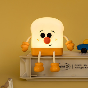 Toast Boy Cute Night Light <b>Square</b> Led Warm White USB Powered Bedside Lamp For Kids Room Decor - Product Image 3