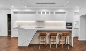 Moderne modulare weiße Lack High-End-Design flache Tür Abinetes De Cocina Armrio Cozinha Küche Küchen schränke mit Insel - Product Image 4