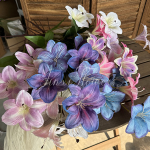 Fleurs d'amarilles artificielles Jinxi en soie à 3 têtes pour décorations de mariage et de maison - Product Image 2
