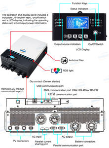 <span class=keywords><strong>Voltronic</strong></span>-inversor solar de <span class=keywords><strong>8000w</strong></span> y 8kw para sistema solar, inversor híbrido fuera de la red de 48v y 8kw - Product Image 2