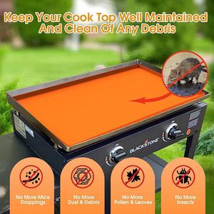 Blackstone Griddle Cover Silicone Mat 17 22 28 36 Inch Orange Outdoor Protection - Product Image 2