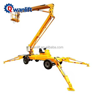Mini piccolo 10m 26m braccio di sollevamento rimorchio della Cina fabbrica telescopico articolato ciliegio raccoglitore ragno trainabile piattaforma di lavoro aerea - Product Image 3