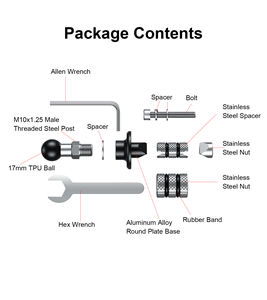 <span class=keywords><strong>Prix</strong></span> usine moto accessoires TPU 17 mm boule pour trou de tige 12-25mm diamètre étanche moto fourche tige montage basé - Product Image 3