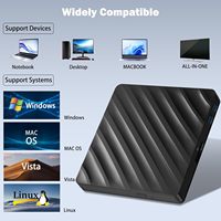Unidad de Blu-ray Externa 5 en 1: Reproductor de BD-ROM, Grabador de CD/DVD, USB 3.0 y Tipo-C, Portátil para PC/Laptop