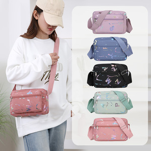 Women's Chest Bag Horizontal Square Multiple Pockets Zipper Closure Water Resistant Everyday Outfits Pink Blue Black Green - Product Image 1
