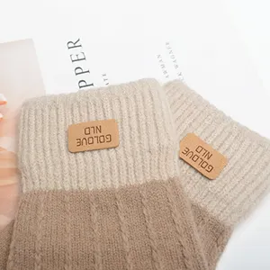 Guantes de invierno cálidos personalizados, manoplas de terciopelo tejido con pantalla táctil, acrílicos, a la moda, mágicos, de Cachemira, para Navidad