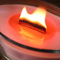 Bougie parfumée de luxe à effet crépitant avec cœur en bois, grand pot en verre ovale superposé avec cire de soja, décoration d'intérieur, cadeau d'anniversaire/de Noël